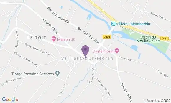 Localisation Villiers sur Morin Bp - 77580