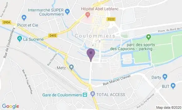 Localisation Coulommiers Templiers Bp - 77120