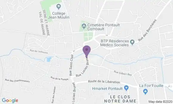 Localisation Pontault Village Bp - 77340