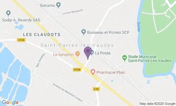 Localisation Saint Parres les Vaudes - 10260