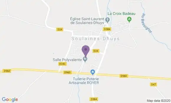 Localisation Soulaines Dhuys Ap - 10200