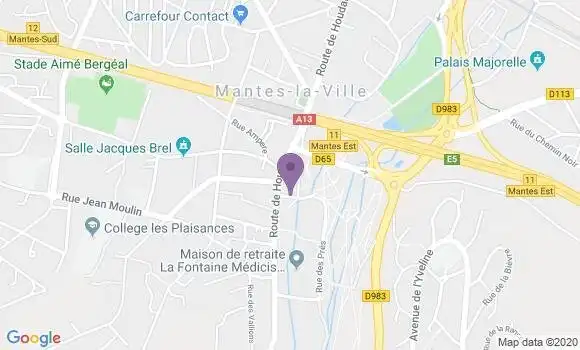 Localisation Mantes la Ville - 78200