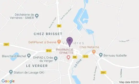 Localisation Verrieres Bp - 10390