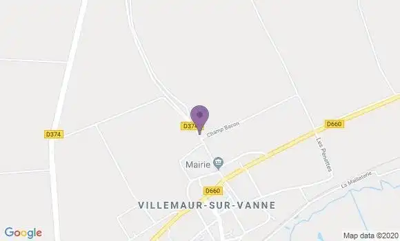 Localisation Villemaur sur Vanne Ap - 10190