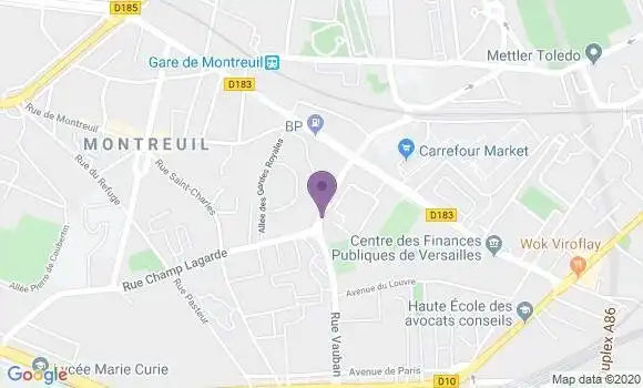 Localisation Versailles Montreuil - 78000