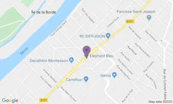 Localisation Montesson Centre Commercial Bp - 78360