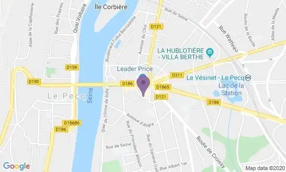 Localisation Le Vesinet Rond Point Bp - 78110