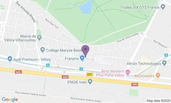 Localisation Velizy Villacoublay Louvois Bp - 78140