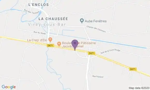 Localisation Virey sous Bar Ap - 10260