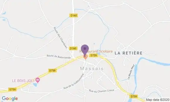 Localisation Massais Ap - 79150