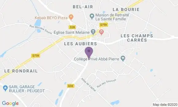 Localisation Nueil les Aubiers Bp - 79250