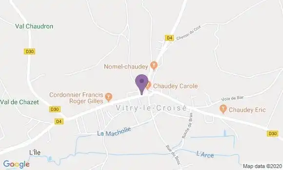 Localisation Vitry le Croise Bp - 10110