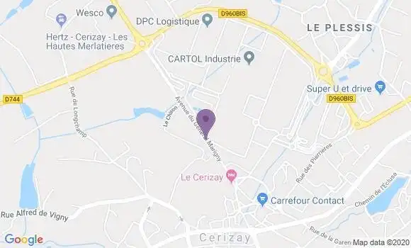 Localisation Cerizay - 79140