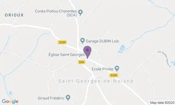 Localisation Saint Georges de Noisne Ap - 79400
