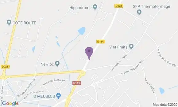 Localisation Chatillon sur Thouet Ap - 79200