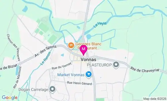 Localisation Vonnas - 01540