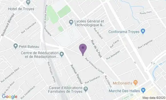 Localisation Troyes Quartier Saint Martin - 10000