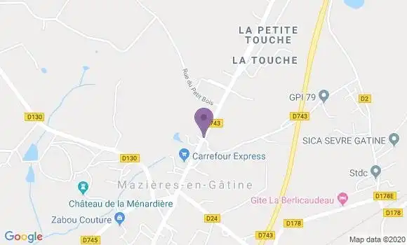 Localisation Mazieres En Gatine - 79310