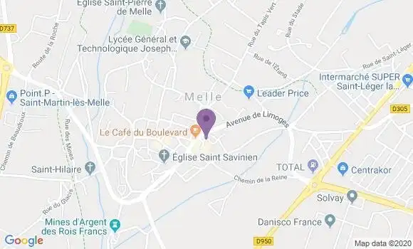 Localisation Melle - 79500