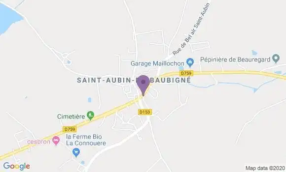 Localisation Saint Aubin de Baubigne Ap - 79700