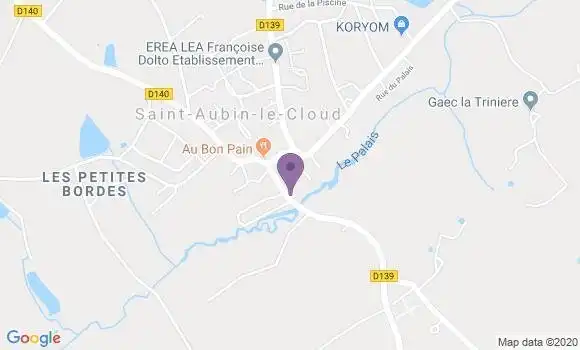 Localisation Saint Aubin le Cloud Bp - 79450
