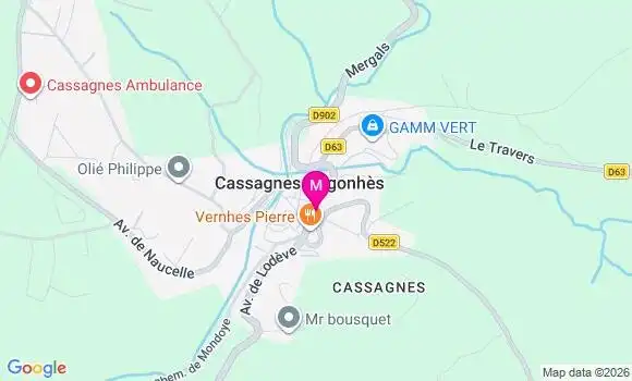 Localisation Cassagnes Begonhes - 12120