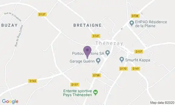 Localisation Thenezay Bp - 79390