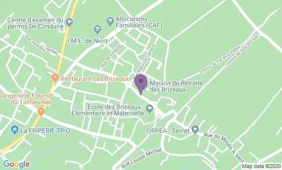 Localisation Niort Brizeaux Bp - 79022