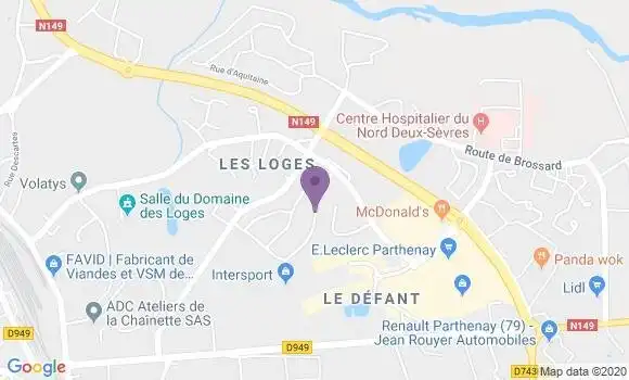 Localisation Parthenay Europe Bp - 79200
