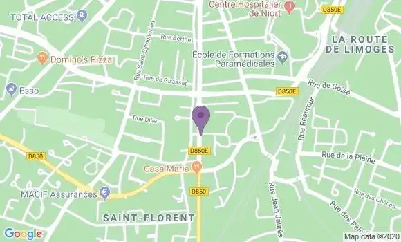 Localisation Niort Saint Florent Bp - 79022