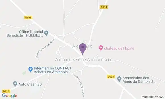 Localisation Acheux En Amienois - 80560