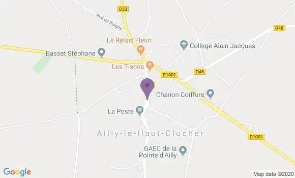Localisation Ailly le Haut Clocher - 80690