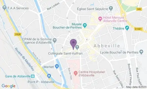 Localisation Abbeville Saint Vulfran Bp - 80100