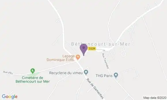 Localisation Bethencourt sur Mer Bp - 80130