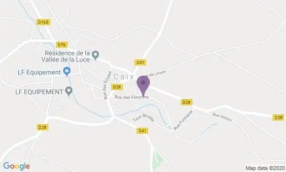 Localisation Caix Bp - 80170