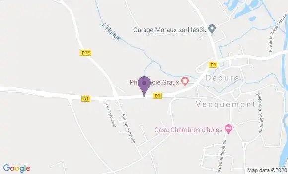 Localisation Daours Bp - 80800
