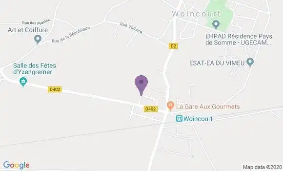 Localisation Dargnies Bp - 80570