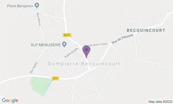 Localisation Dompierre Becquincourt Bp - 80980