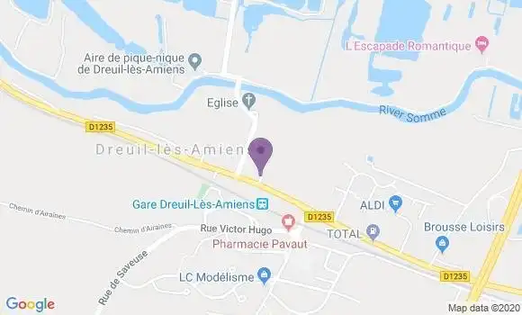 Localisation Dreuil les Amiens Bp - 80470