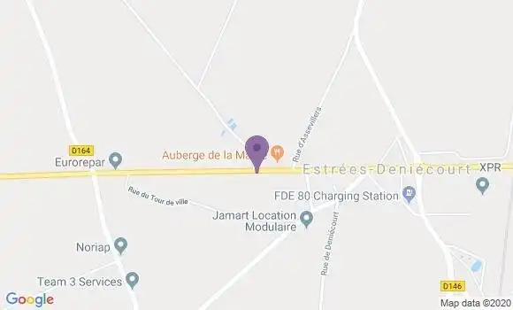 Localisation Estrees Deniecourt Bp - 80200