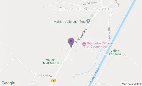 Localisation Etricourt Manancourt Ap - 80360