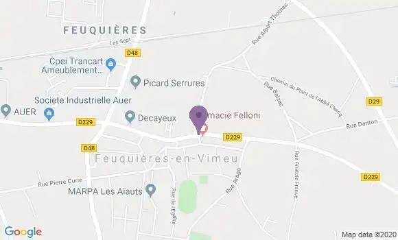 Localisation Feuquieres En Vimeu - 80210