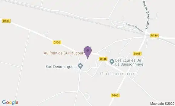 Localisation Guillaucourt Ap - 80170
