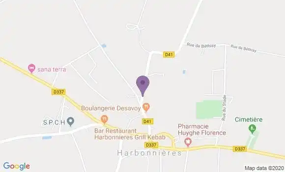 Localisation Harbonnieres Bp - 80131