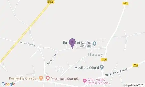 Localisation Huppy Bp - 80140