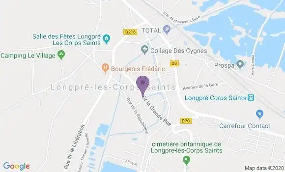 Localisation Longpre les Corps Saints Bp - 80510