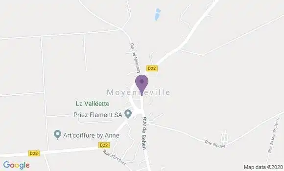 Localisation Moyenneville Bp - 80870