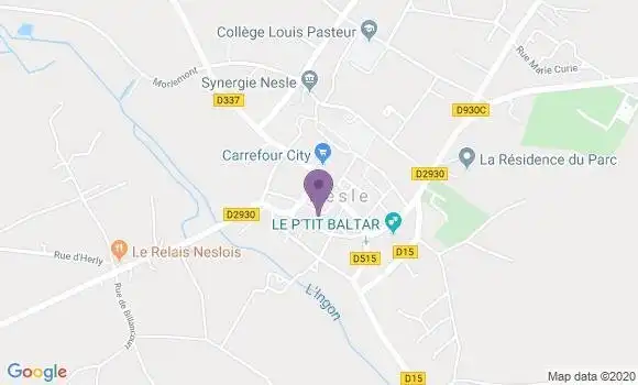 Localisation Nesle - 80190