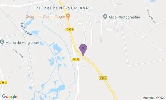 Localisation Pierrepont sur Avre Bp - 80500