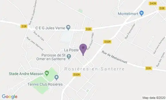Localisation Rosieres En Santerre - 80170